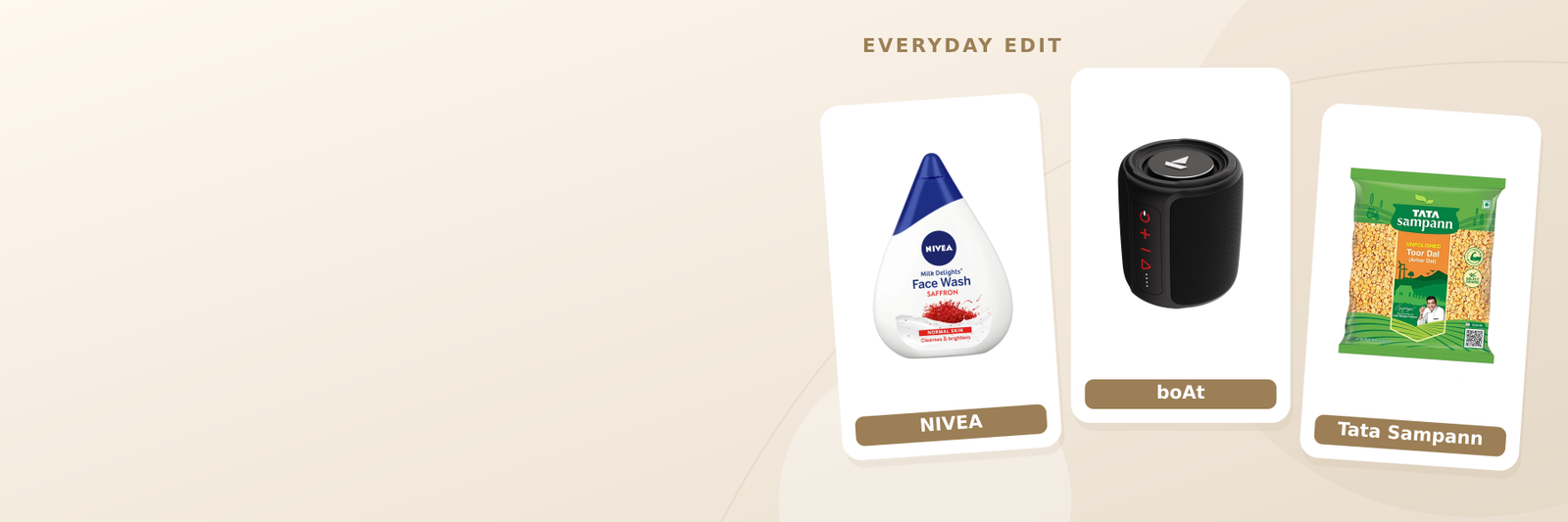 NIVEA Milk Delights Saffron Face Wash, 100 ml, boAt Stone 352 Bluetooth Speaker - Black, Tata Sampann Unpolished Toor Dal, 1 kg