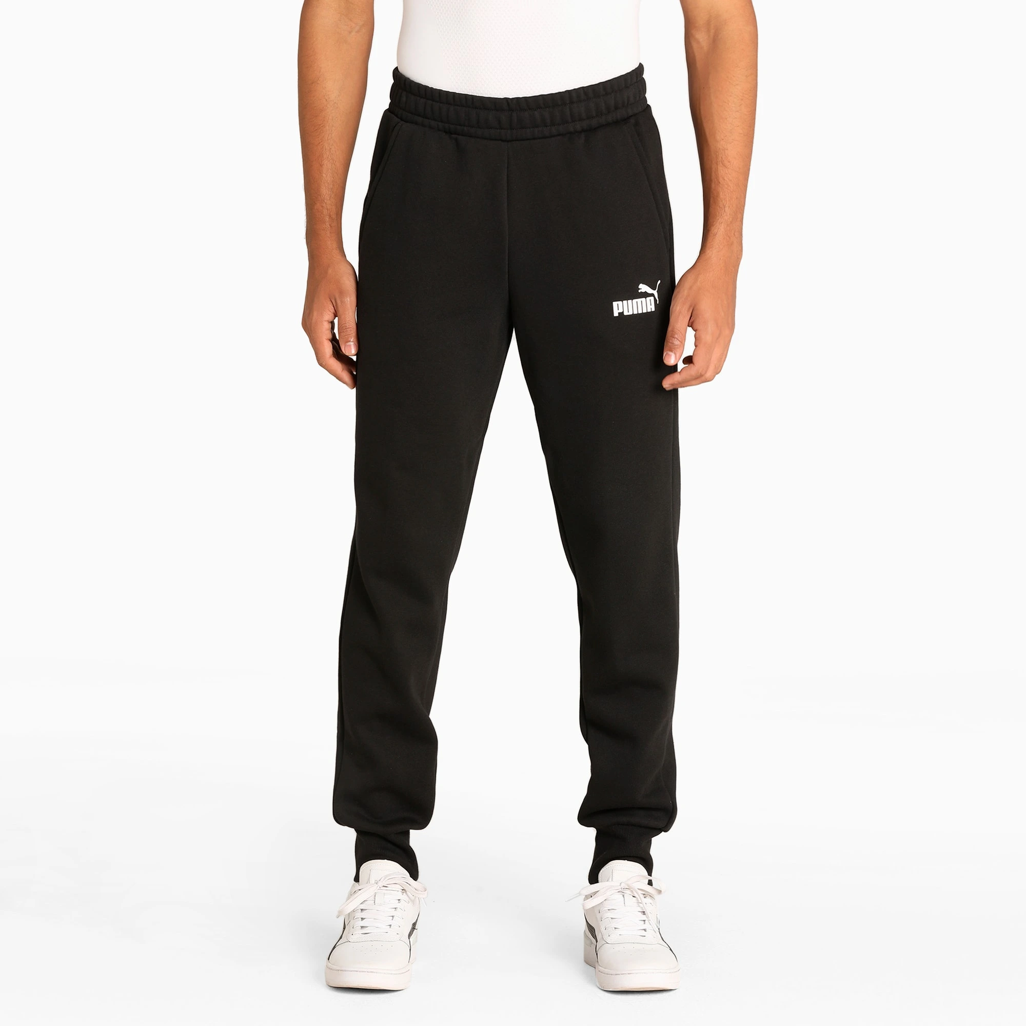 PUMA Essentials Logo Men's Sweatpants - Black, 586714-01